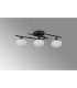 Milford Flush Ceiling 3 Light G9 IP44 Satin Black/Opal Glass-8