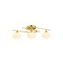 Milford Flush Ceiling 3 Light G9 IP44 Satin Brass/Opal Glass-1