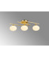 Milford Flush Ceiling 3 Light G9 IP44 Satin Brass/Opal Glass-3