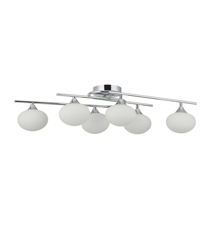 Milford Flush Ceiling 6 Light G9 IP44 Polished Chrome/Opal Glass-4