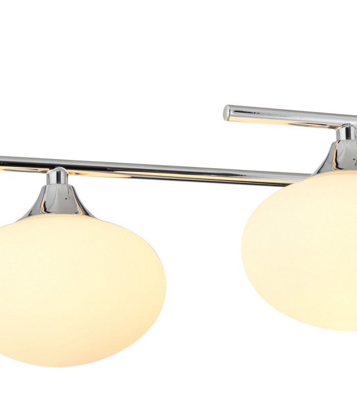Milford Flush Ceiling 6 Light G9 IP44 Polished Chrome/Opal Glass-6