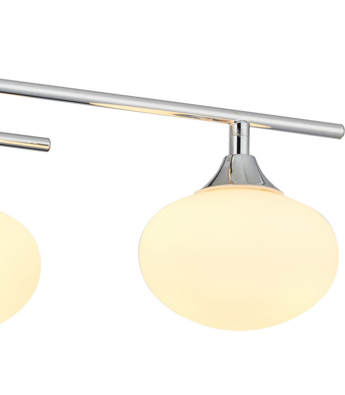Milford Flush Ceiling 6 Light G9 IP44 Polished Chrome/Opal Glass-7