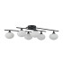 Milford Flush Ceiling 6 Light G9 IP44 Satin Black/Opal Glass-4
