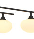 Milford Flush Ceiling 6 Light G9 IP44 Satin Black/Opal Glass-7