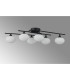 Milford Flush Ceiling 6 Light G9 IP44 Satin Black/Opal Glass-8
