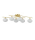 Milford Flush Ceiling 6 Light G9 IP44 Satin Brass/Opal Glass-4