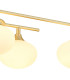 Milford Flush Ceiling 6 Light G9 IP44 Satin Brass/Opal Glass-7