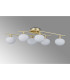 Milford Flush Ceiling 6 Light G9 IP44 Satin Brass/Opal Glass-8