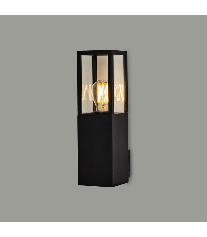 Winfield Flush Upward Wall Lamp 1 x E27 IP54 Graphite Black -3