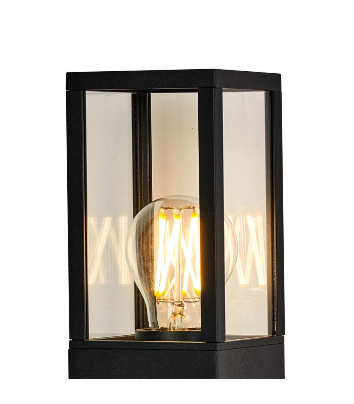 Winfield Flush Upward Wall Lamp 1 x E27 IP54 Graphite Black -8