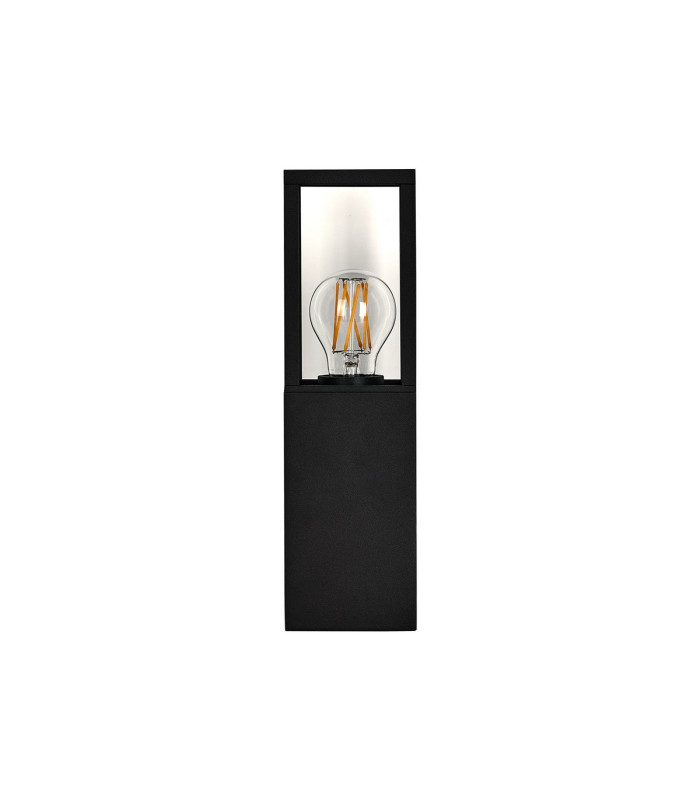 Winfield Flush Upward Wall Lamp 1 x E27 IP54 Graphite Black -9