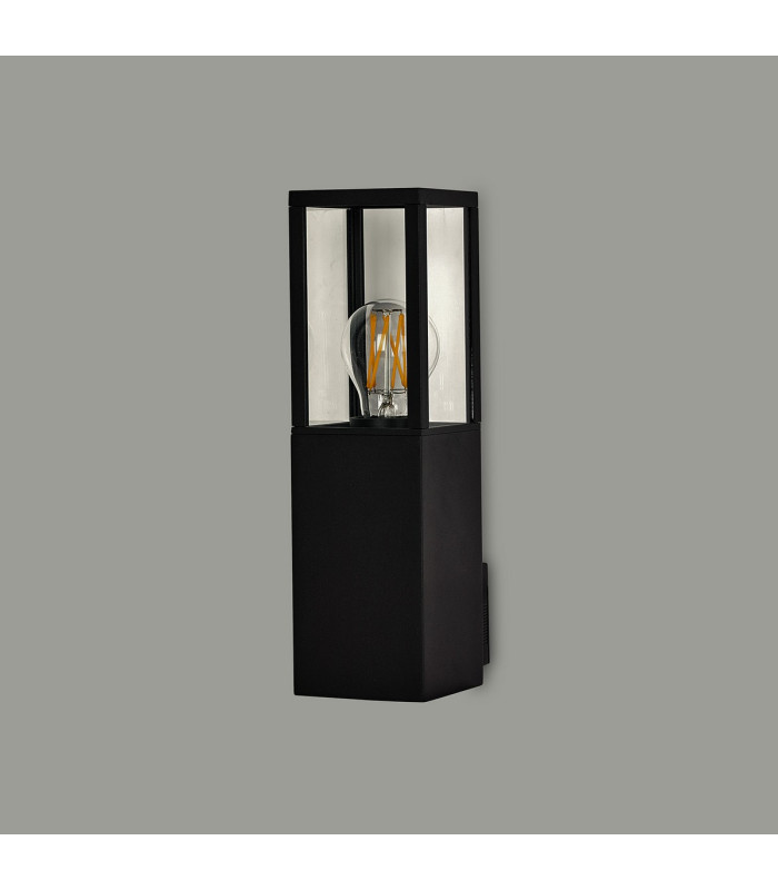 Winfield Flush Upward Wall Lamp 1 x E27 IP54 Graphite Black -10