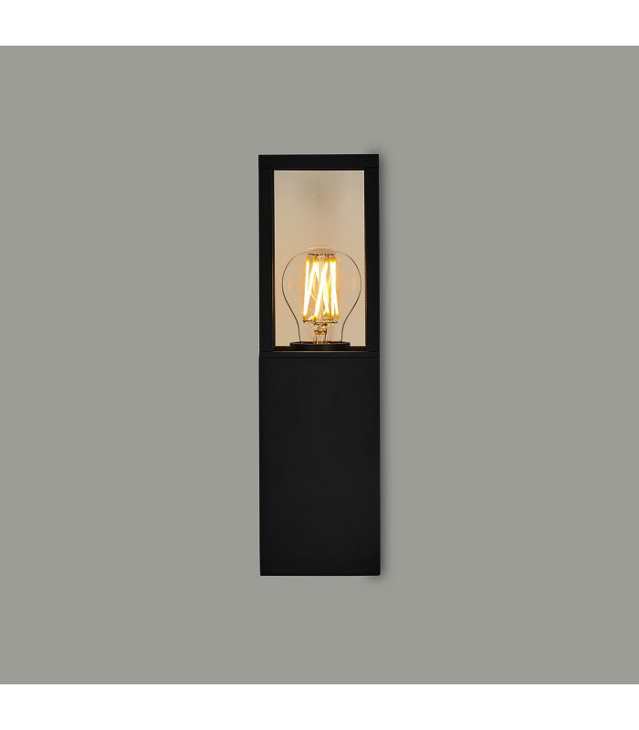 Winfield Flush Upward Wall Lamp 1 x E27 IP54 Graphite Black -11