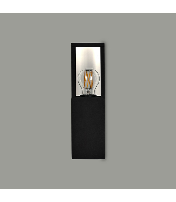 Winfield Flush Upward Wall Lamp 1 x E27 IP54 Graphite Black -12