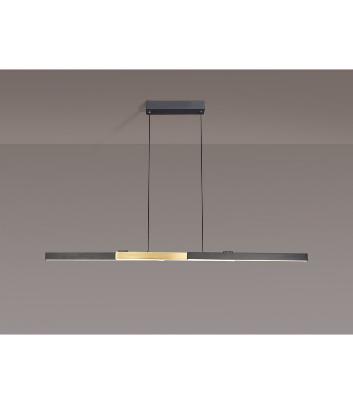Madison Extendable Linear Pendant  24W LED 4000K 900lm Satin Black/Gold -3