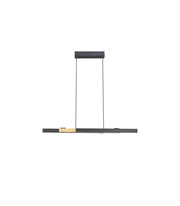 Madison Extendable Linear Pendant  24W LED 4000K 900lm Satin Black/Gold -9