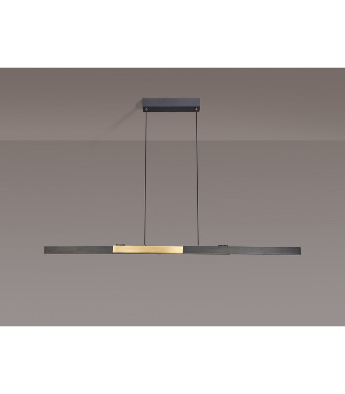 Madison Extendable Linear Pendant  24W LED 4000K 900lm Satin Black/Gold -13