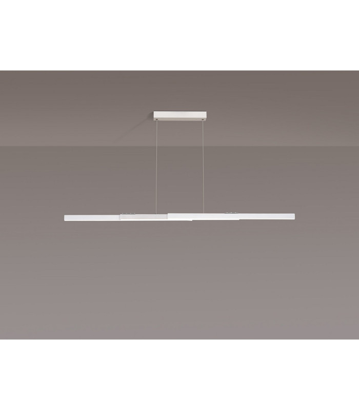 Madison Extendable Linear Pendant  40W LED Remote Control CCT Tuneable White 3000K-6000K 2200lm Sand White/Aluminium -15