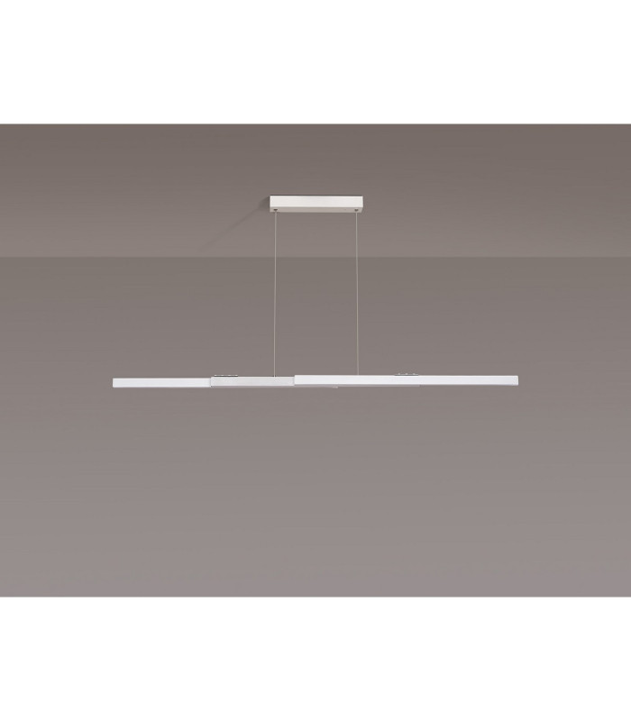 Madison Extendable Linear Pendant  40W LED Remote Control CCT Tuneable White 3000K-6000K 2200lm Sand White/Aluminium -16