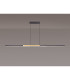 Madison Extendable Linear Pendant  40W LED Remote Control CCT Tuneable White 3000K-6000K 1800lm Satin Black/Gold -3
