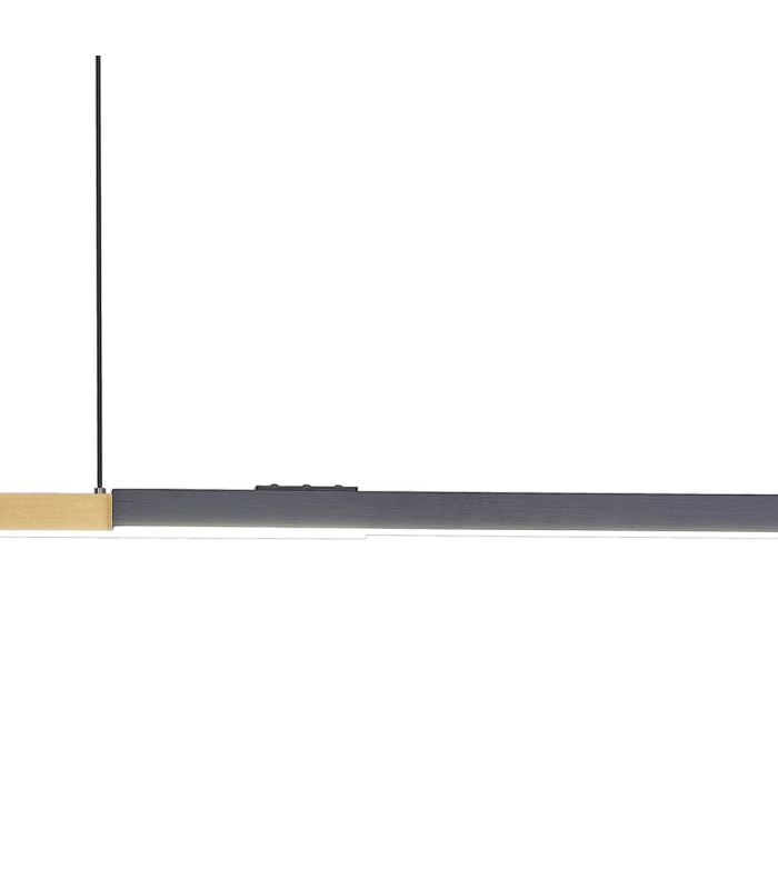 Madison Extendable Linear Pendant  40W LED Remote Control CCT Tuneable White 3000K-6000K 1800lm Satin Black/Gold -8