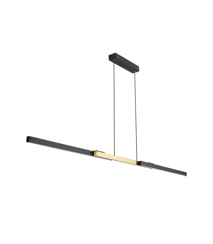 Madison Extendable Linear Pendant  40W LED Remote Control CCT Tuneable White 3000K-6000K 1800lm Satin Black/Gold -11