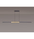 Madison Extendable Linear Pendant  40W LED Remote Control CCT Tuneable White 3000K-6000K 1800lm Satin Black/Gold -13