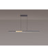 Madison Extendable Linear Pendant  40W LED Remote Control CCT Tuneable White 3000K-6000K 1800lm Satin Black/Gold -14