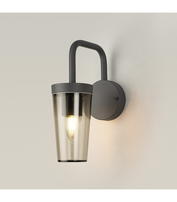 Dayton Wall Lamp 1 x E27 Anthracite/Smoked IP54 -3