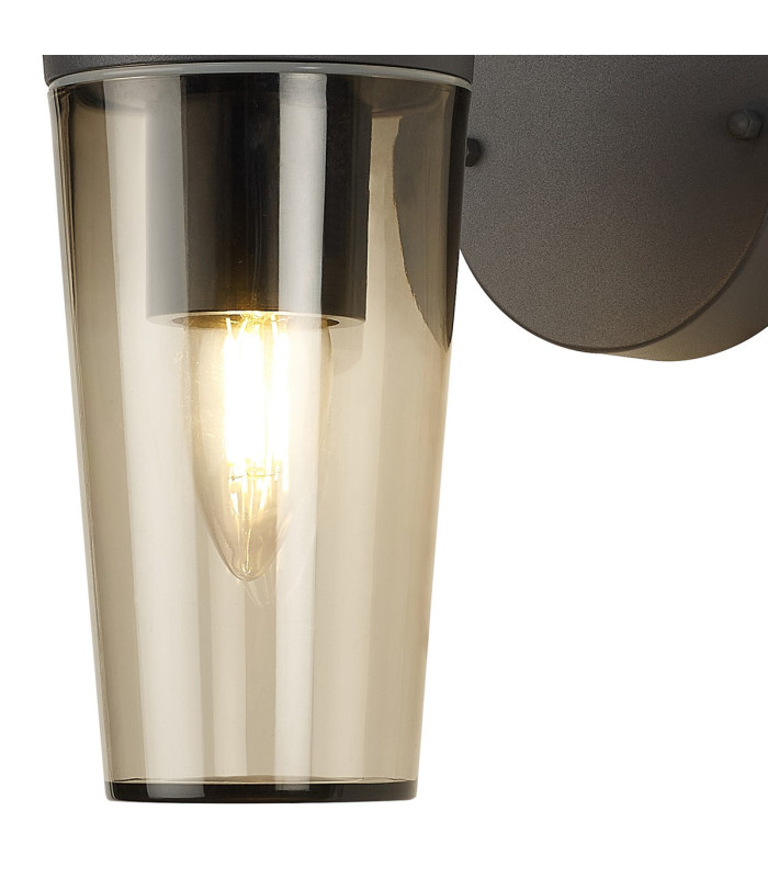 Dayton Wall Lamp 1 x E27 Anthracite/Smoked IP54 -7