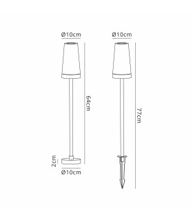 Dayton Post Lamp 1 x E27 Anthracite/Smoked IP54 -2