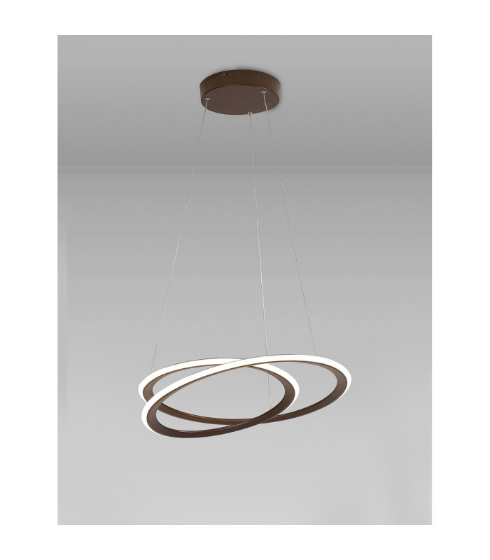 Constantia 51.5cm Pendant 1 x 40W LED 3000K 2000lm 3 Step Dimming Brown Oxide -3