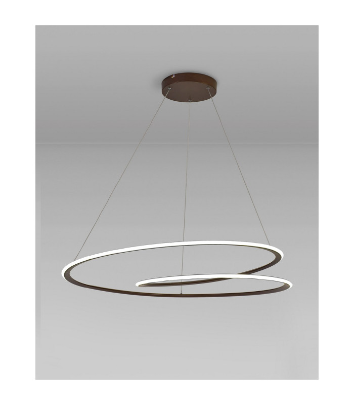 Constantia 97cm Twist Pendant 1 x 60W LED 2700-6000K 2400lm Tuneable Remote Control Brown Oxide -3