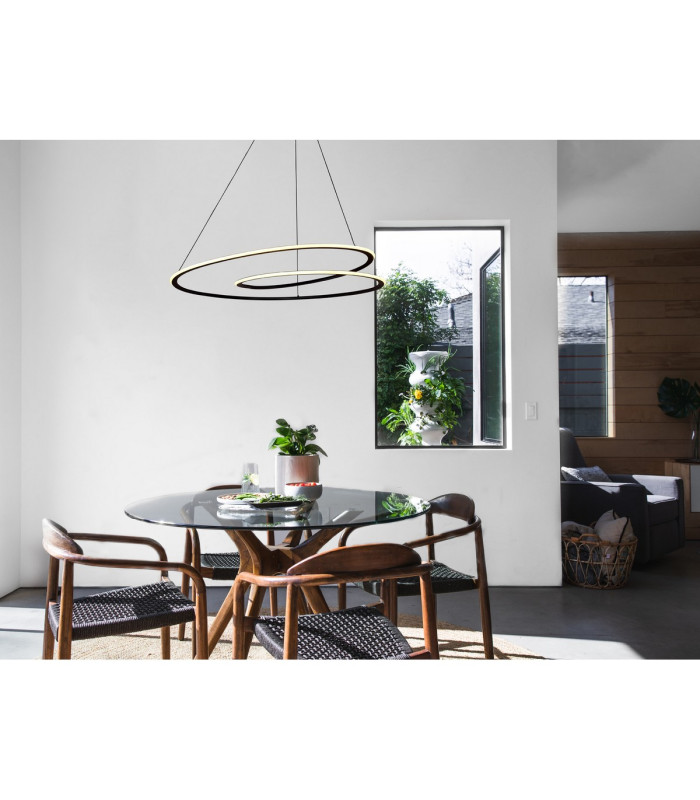 Constantia 97cm Twist Pendant 1 x 60W LED 2700-6000K 2400lm Tuneable Remote Control Sand Black -4