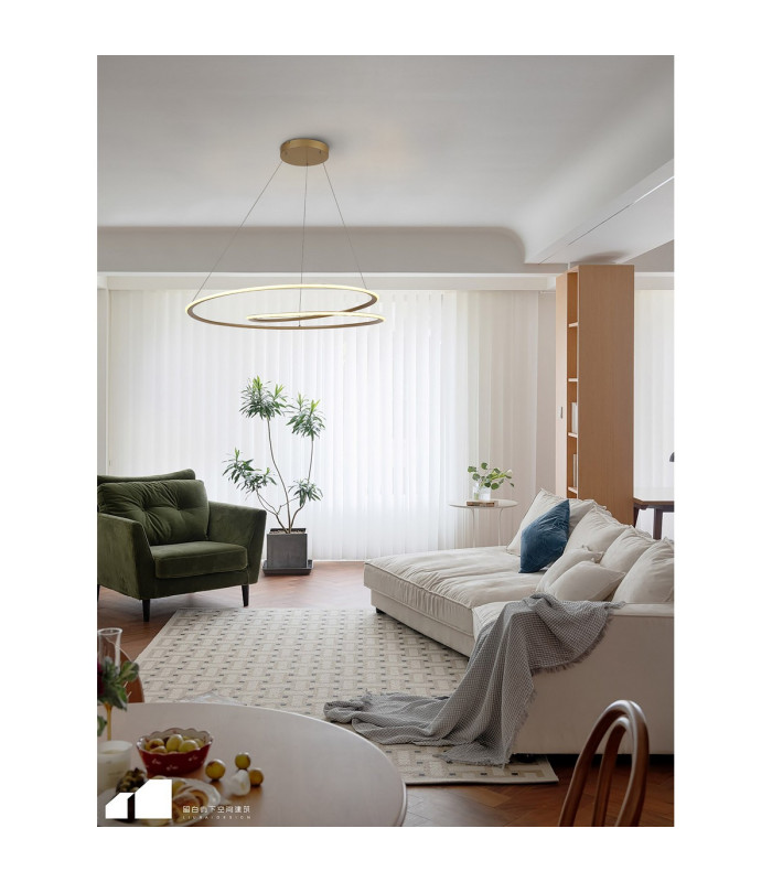 Constantia 97cm Twist Pendant 1 x 60W LED 2700-6000K 2400lm Tuneable Remote Control Sand Gold -4