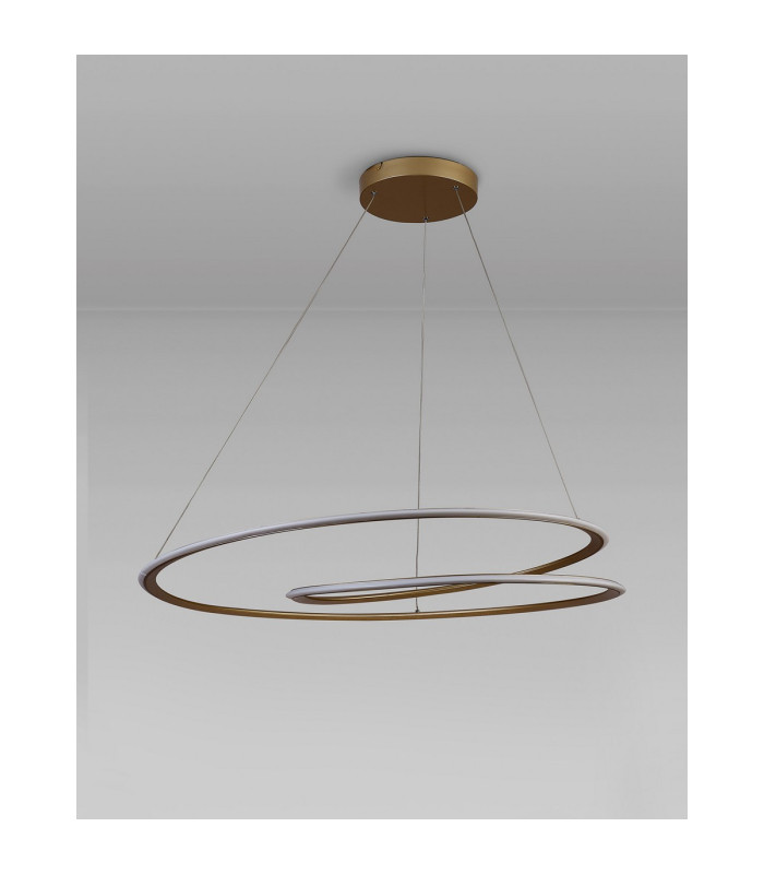 Constantia 97cm Twist Pendant 1 x 60W LED 2700-6000K 2400lm Tuneable Remote Control Sand Gold -9