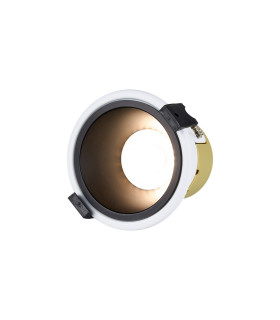 Montauk 5/8W Triac Dimmable 4CCT LED Fire Rated Downlight Black Inner & White Trim IP65 -1