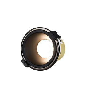 Montauk 5/8W Triac Dimmable 4CCT LED Fire Rated Downlight Black Inner & Black Chrome Trim