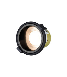 Montauk 5/8W Triac Dimmable 4CCT LED Fire Rated Downlight Black Chrome Inner & Black Trim