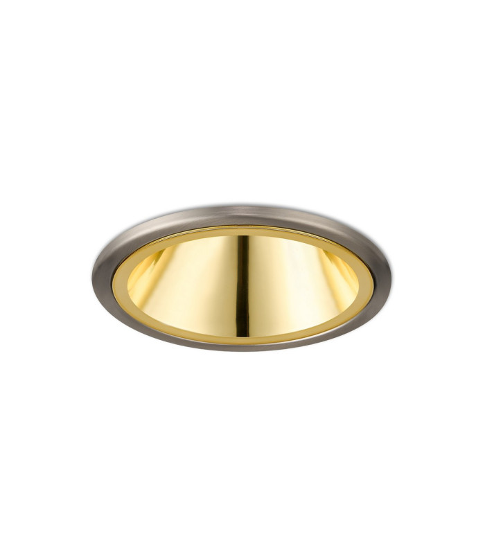 Montauk 5/8W Triac Dimmable 4CCT LED Fire Rated Downlight Gold Inner & Satin Nickel Trim IP65 -7