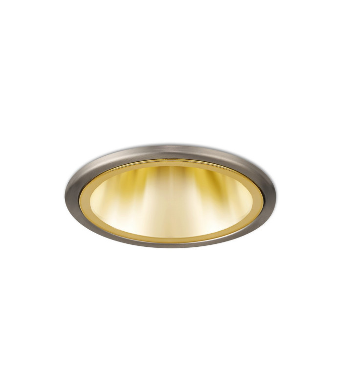 Montauk 5/8W Triac Dimmable 4CCT LED Fire Rated Downlight Gold Inner & Satin Nickel Trim IP65 -10