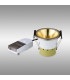 Montauk 5/8W Triac Dimmable 4CCT LED Fire Rated Downlight Gold Inner & Satin Nickel Trim IP65 -12