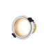Montauk 5/8W Triac Dimmable 4CCT LED Fire Rated Downlight Satin Nickel Inner & White Trim