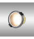 Montauk 5/8W Triac Dimmable 4CCT LED Fire Rated Downlight Satin Nickel Inner & Black Chrome Trim