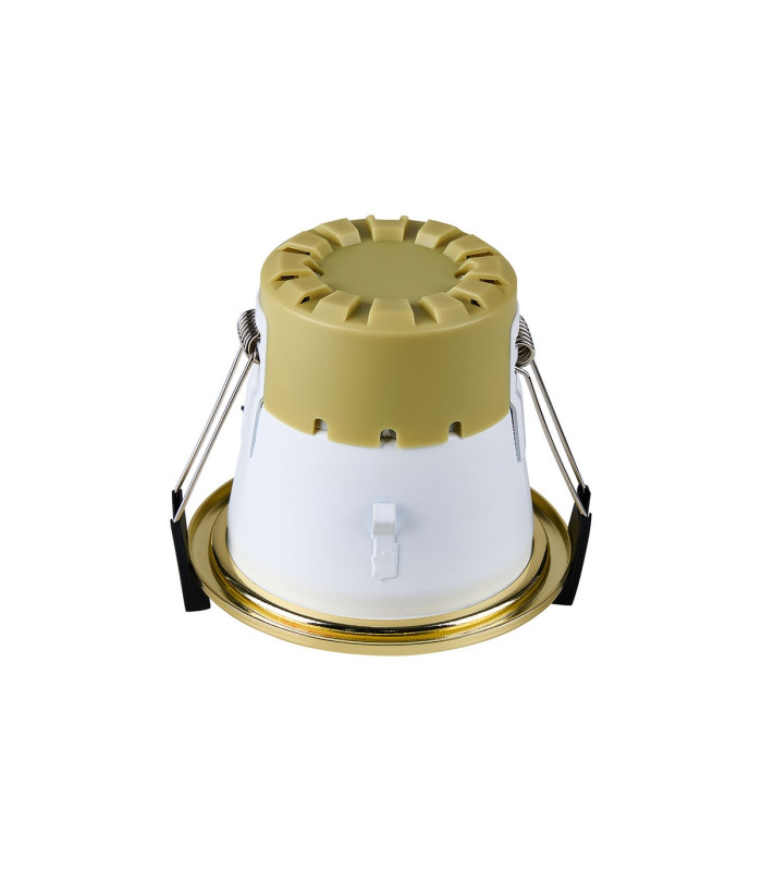 Montauk 5/8W Triac Dimmable 4CCT LED Fire Rated Downlight Satin Nickel Inner & Gold Trim IP65 -10