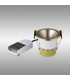 Montauk 5/8W Triac Dimmable 4CCT LED Fire Rated Downlight Satin Nickel Inner & Gold Trim IP65 -12
