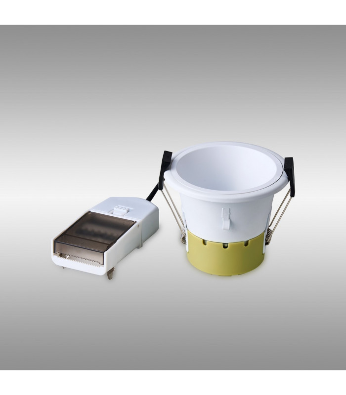 Montauk 5/8W Triac Dimmable 4CCT LED Fire Rated Downlight White Inner Cut Out: 70mm 800lm 60° Deg IP65 -13