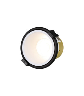 Montauk 5/8W Triac Dimmable 4CCT LED Fire Rated Downlight White Inner & Black Trim IP65 -1