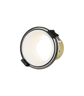 Montauk 5/8W Triac Dimmable 4CCT LED Fire Rated Downlight White Inner & Black Chrome Trim