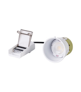 Montauk 5/8W Triac Dimmable 4CCT LED Fire Rated Downlight WITHOUT FASCIA Cut Out: 70mm 800lm 60° Deg IP65 -1